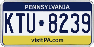 PA license plate KTU8239