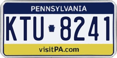 PA license plate KTU8241