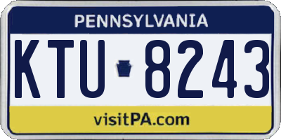 PA license plate KTU8243