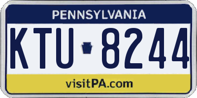 PA license plate KTU8244