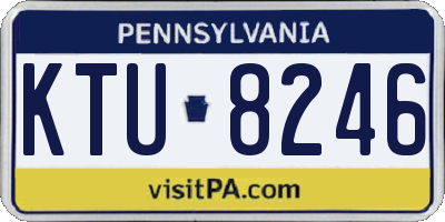 PA license plate KTU8246