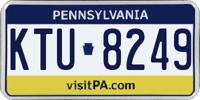 PA license plate KTU8249