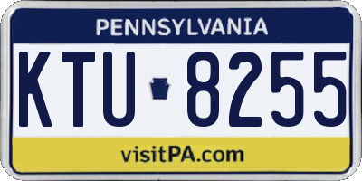 PA license plate KTU8255