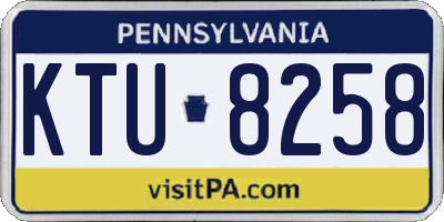 PA license plate KTU8258