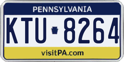 PA license plate KTU8264