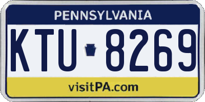 PA license plate KTU8269