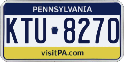 PA license plate KTU8270