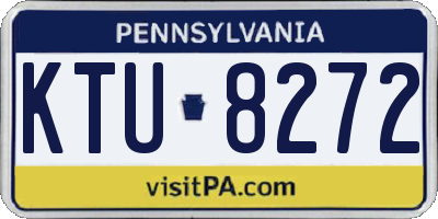 PA license plate KTU8272