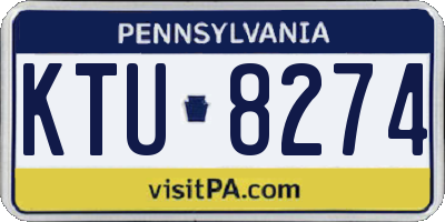 PA license plate KTU8274