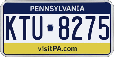 PA license plate KTU8275
