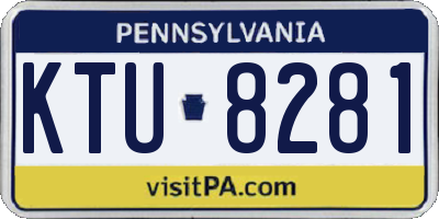 PA license plate KTU8281