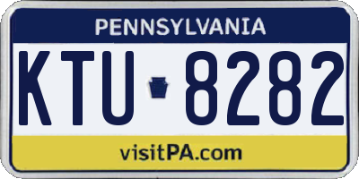 PA license plate KTU8282