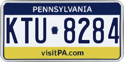 PA license plate KTU8284
