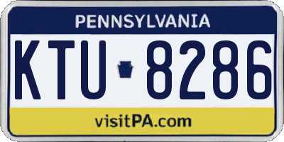 PA license plate KTU8286