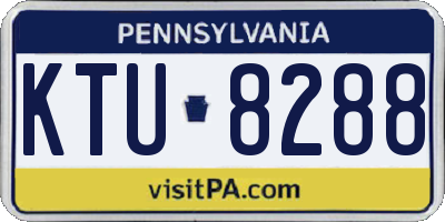 PA license plate KTU8288