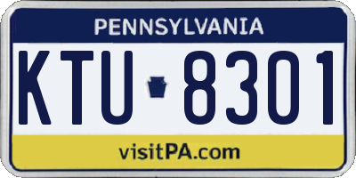 PA license plate KTU8301