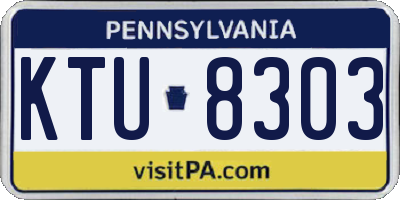 PA license plate KTU8303