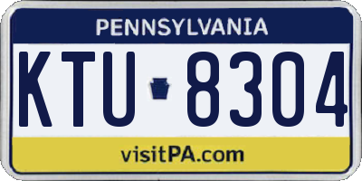 PA license plate KTU8304