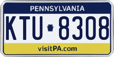 PA license plate KTU8308