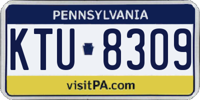 PA license plate KTU8309