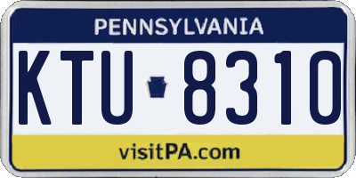 PA license plate KTU8310