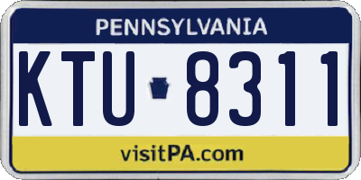 PA license plate KTU8311