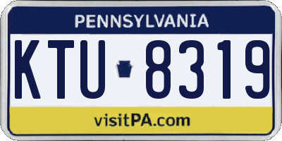 PA license plate KTU8319