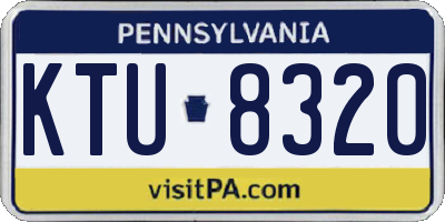 PA license plate KTU8320