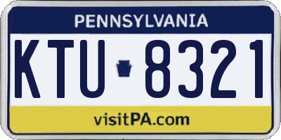 PA license plate KTU8321