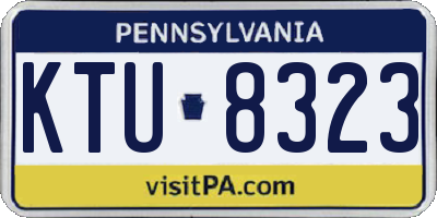 PA license plate KTU8323