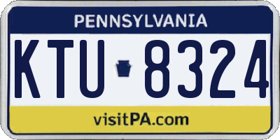 PA license plate KTU8324