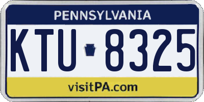 PA license plate KTU8325