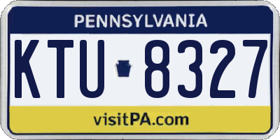 PA license plate KTU8327