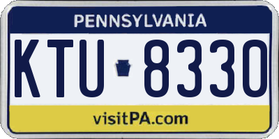 PA license plate KTU8330