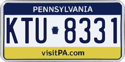 PA license plate KTU8331