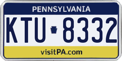 PA license plate KTU8332