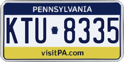 PA license plate KTU8335