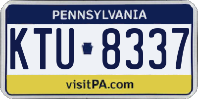 PA license plate KTU8337