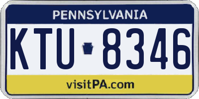 PA license plate KTU8346