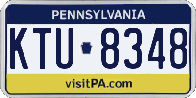PA license plate KTU8348