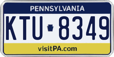 PA license plate KTU8349