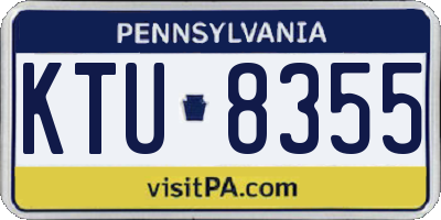 PA license plate KTU8355