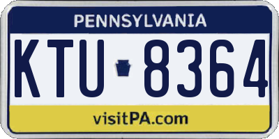PA license plate KTU8364