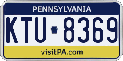 PA license plate KTU8369