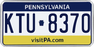 PA license plate KTU8370
