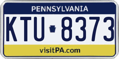 PA license plate KTU8373