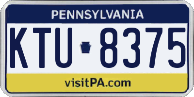 PA license plate KTU8375