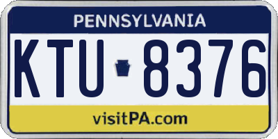 PA license plate KTU8376