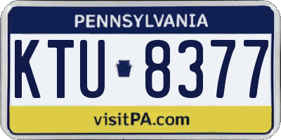 PA license plate KTU8377