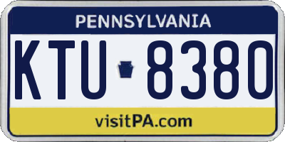 PA license plate KTU8380